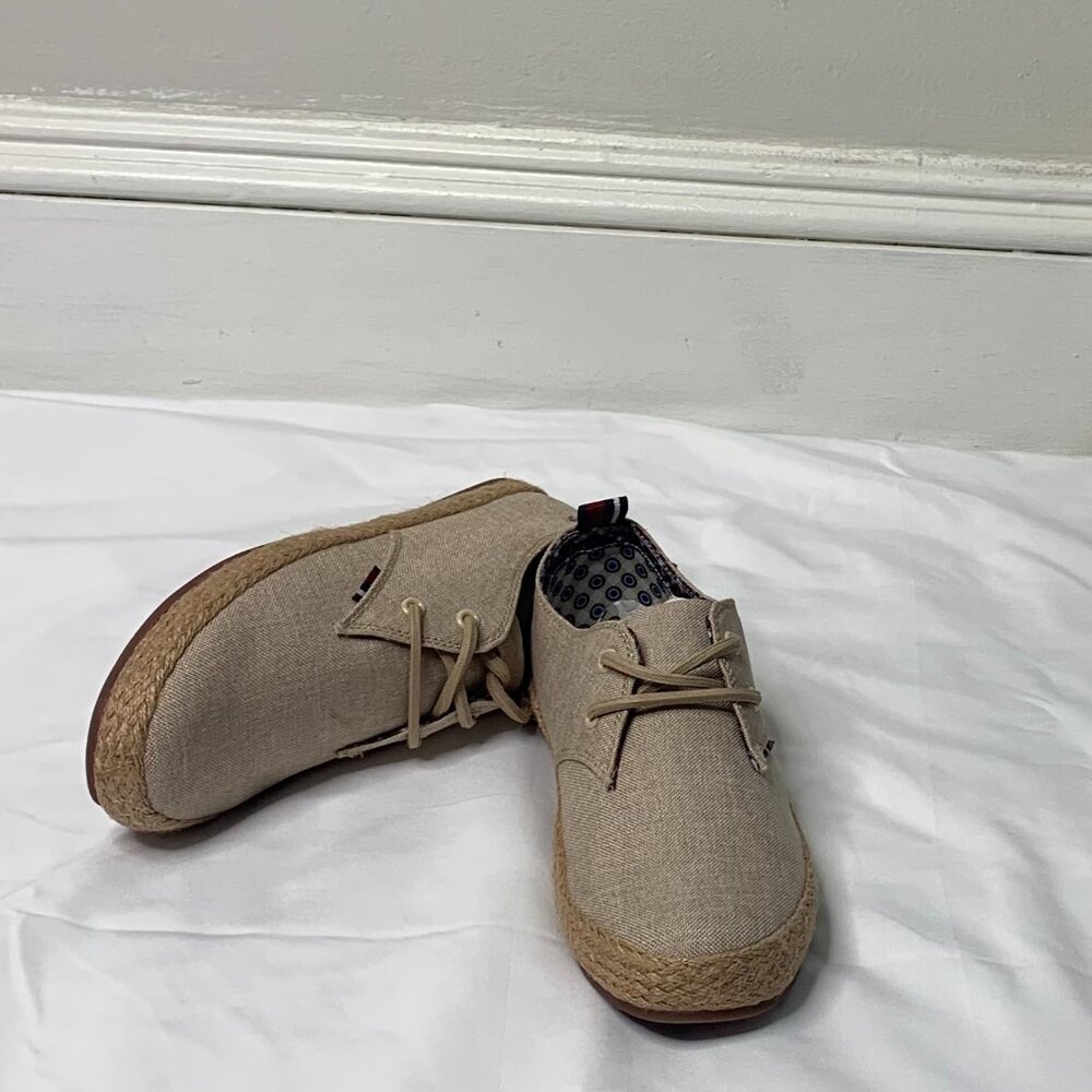 Ben Sherman New - Lace-Up Natural Canvas -Shoes -Men's Size 7